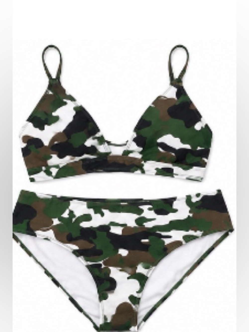 ⭐️ 3/$15 • SHEIN • Green • White • Brown • Camo • Bikini Set • 3XL